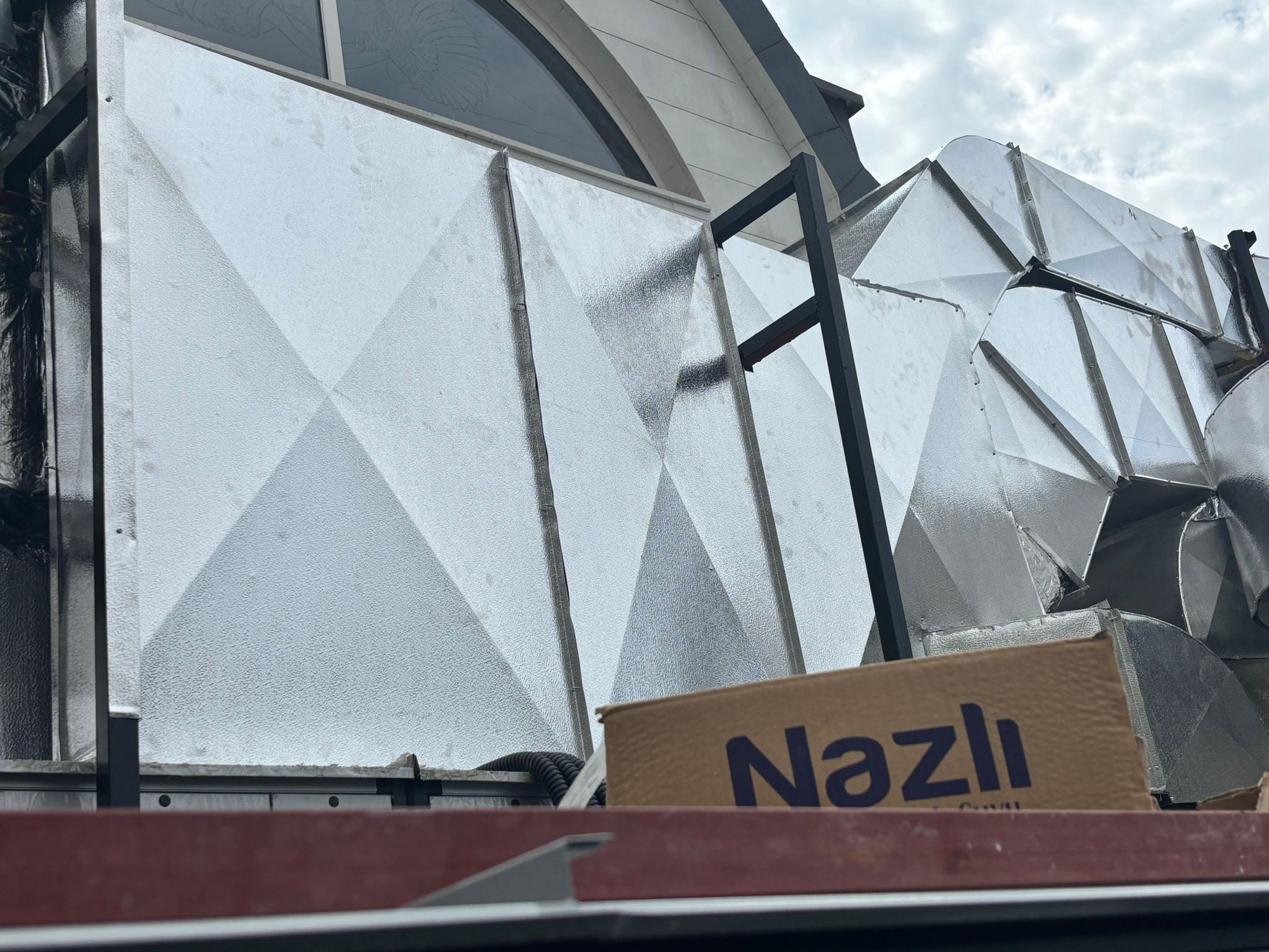 Galvaniz havalandırma kanalı geçiş detayları